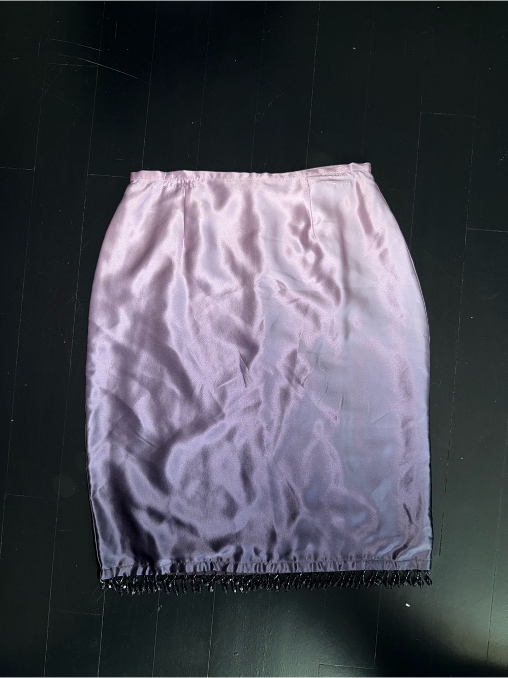 Satin Purple Ombré Midi Skirt